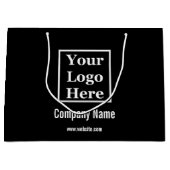 Uw Logo hier zwart-wit Groot Cadeauzakje (Voorkant)