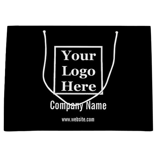Uw Logo hier zwart-wit Groot Cadeauzakje (Voorkant)