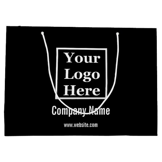 Uw Logo hier zwart-wit Groot Cadeauzakje (Achterkant)