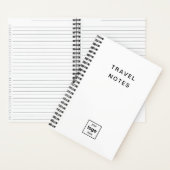 Uw Logo hier zwart-wit reizen Notitieboek (Binnen)