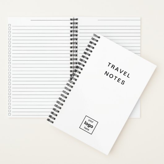 Uw Logo hier zwart-wit reizen Notitieboek (Binnen)