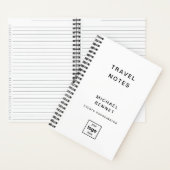 Uw Logo hier zwart-wit reizen Notitieboek (Binnen)