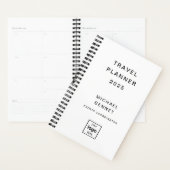 Uw Logo hier zwart-wit reizen Planner (Display)