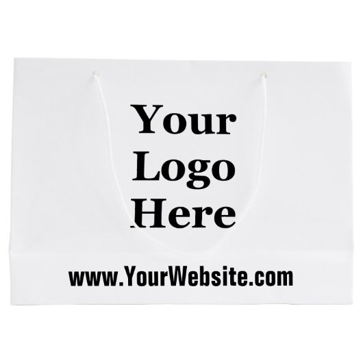 Uw Logo Hier Zwart-wit Sjabloon Groot Cadeauzakje (Achterkant)