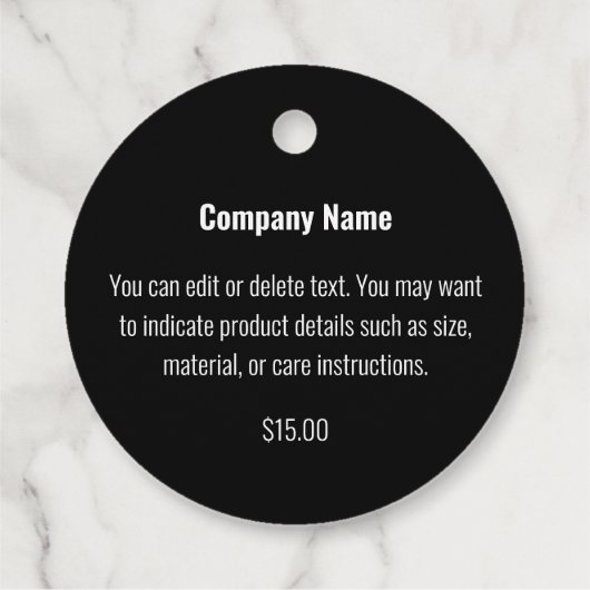 Uw Logo Hier Zwart-wit Sjabloon Prijs Label (Achterkant)