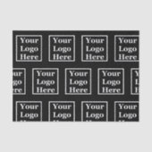 Uw Logo hier zwart-wit Tissuepapier (Voorkant)