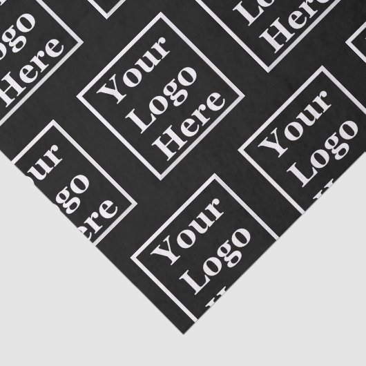 Uw Logo hier zwart-wit Tissuepapier (Detail)