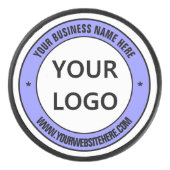 Uw Logo Hockey Puck Voorbeeld met aangepaste tekst (Voorkant)