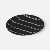 Uw Logo | horizontaal betegeld streeppatroon Papieren Bordje (Gekanteld)