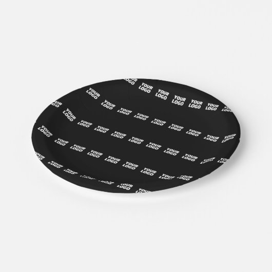 Uw Logo | horizontaal betegeld streeppatroon Papieren Bordje (Gekanteld)