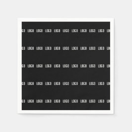 Uw Logo | horizontaal betegeld streeppatroon Servet