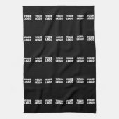 Uw Logo | horizontaal betegeld streeppatroon Theedoek (Verticaal)