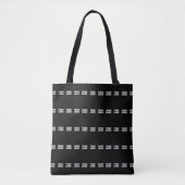 Uw Logo | horizontaal betegeld streeppatroon Tote Bag (Voorkant)