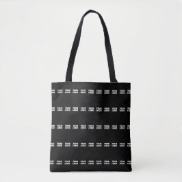 Uw Logo | horizontaal betegeld streeppatroon Tote Bag