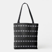 Uw Logo | horizontaal betegeld streeppatroon Tote Bag (Achterkant)