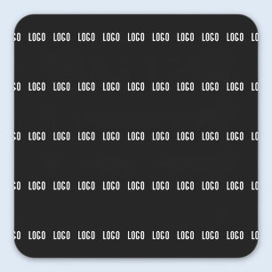 Uw Logo horizontaal betegeld streeppatroon Vierkante Sticker