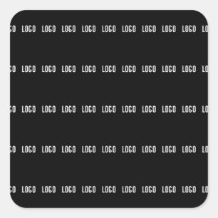 Uw Logo   horizontaal betegeld streeppatroon Vierkante Sticker