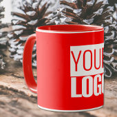 Uw logo in helder rood mok