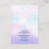 Uw Logo Irideerende Hanger Sieraden Displaykaart Visitekaartje (Achterkant)