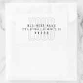 Uw Logo is automatisch lichter voor achtergrond Rechthoekige Sticker (Tas)