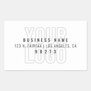 Uw Logo is automatisch lichter voor achtergrond Rechthoekige Sticker