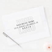 Uw Logo is automatisch lichter voor achtergrond Rechthoekige Sticker (Envelop)