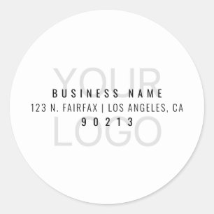 Uw Logo is automatisch lichter voor achtergrond Ronde Sticker