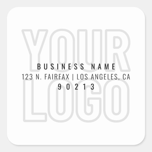 Uw Logo is automatisch lichter voor achtergrond Vierkante Sticker (Voorkant)