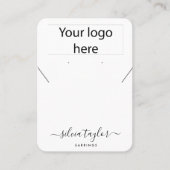 Uw logo juwelen-ketting oorenkaart visitekaartje (Voorkant)