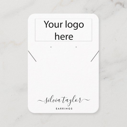 Uw logo juwelen-ketting oorenkaart visitekaartje (Voorkant)