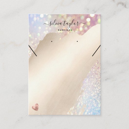 Uw logo juwelen-ketting oorenkaart visitekaartje (Voorkant)