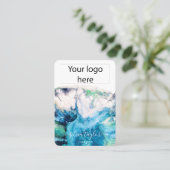 Uw logo juwelen-ketting oorenkaart visitekaartje (Staand voorkant)