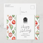 Uw Logo kerstgroeten Briefkaart (Voorkant / Achterkant)