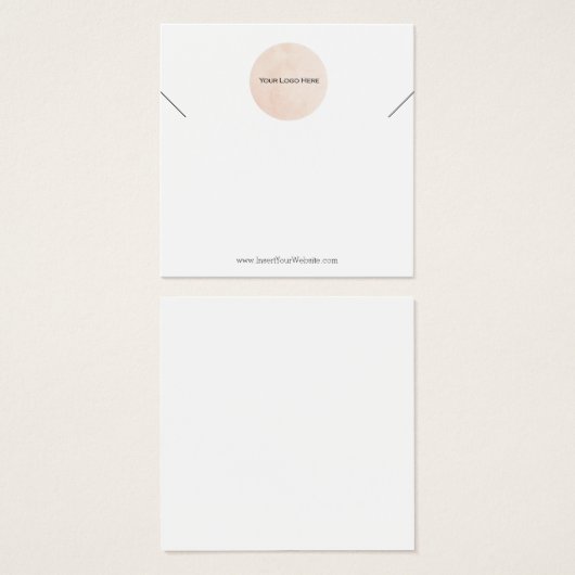 Uw Logo Ketting Display Kaart (Voorkant /achterkant)