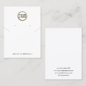 Uw Logo | Ketting Oorbel Sieraden Display Visitekaartje (Voorkant / Achterkant)
