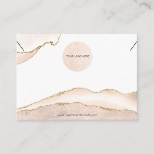 Uw Logo Kettingen Kaart Blush & Gold Large Visitekaartje