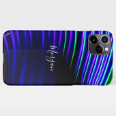 Uw Logo, kleurrijk gebogen licht, DIY-naam wit iPhone Hoesje (Achterkant horizontaal)