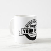 Uw logo koffiemok (Voorkant links)