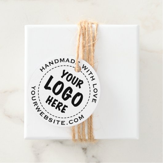 Uw Logo Kraft Circle Prijs Label (In situ)