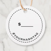 Uw Logo Kraft Circle Prijs Label (Achterkant)