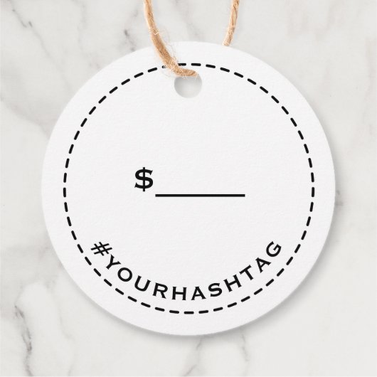 Uw Logo Kraft Circle Prijs Label (Achterkant)