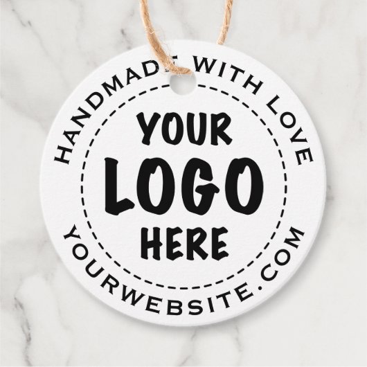 Uw Logo Kraft Circle Prijs Label (Voorkant)