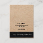 UW LOGO Kraft Oorbel Display Kaart Visitekaartje (Achterkant)