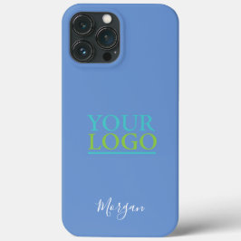 Uw Logo/Kunst/Foto DIY Naam Wit Schrift, Blauw Case-Mate iPhone Case