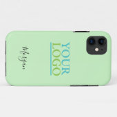 Uw Logo/kunst/foto, noem Zwart script, Bleke pagin Case-Mate iPhone Case (Achterkant (horizontaal))