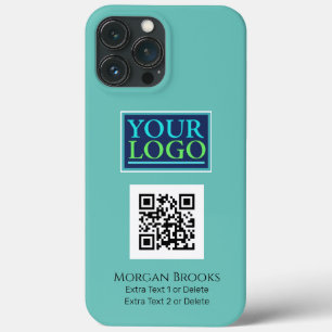Uw Logo/Kunst/Foto, QR Code, Naam/Info op Lt Blauw Case-Mate iPhone Case