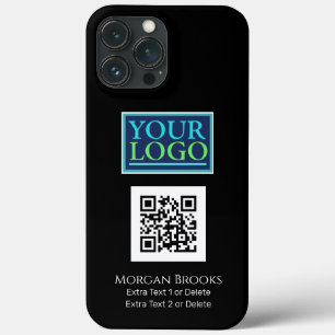 Uw Logo/Kunst/Foto, QR Code, Naam/Info op Zwarte C Case-Mate iPhone Case