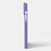 Uw Logo/kunst/foto, witte monogram, periwinkle iPhone Hoesje (Linkerkant)