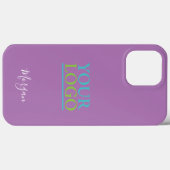 Uw Logo/Kunst/Foto, Witte Script Naam, Lavendel Case-Mate iPhone Case (Achterkant (horizontaal))