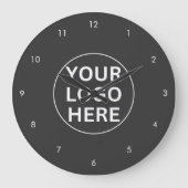 Uw Logo L Business Professional Branded Grey Grote Klok (Voorkant)